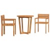 Ensemble de salle à manger de jardin 3 pcs en bois massif d'acacia 636166636166
