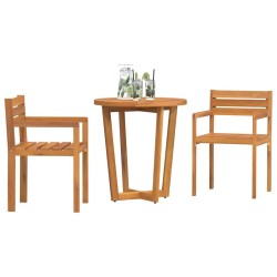 Ensemble de salle à manger de jardin 3 pcs en bois massif d'acacia 636166636166
