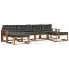 Ensemble de canapés d'extérieur 6 pcs Naturel et Anthracite 636167636167