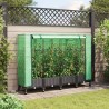 Jardinière de jardin avec couverture de serre et roues 4 pc PP 636169636169