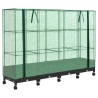 Jardinière de jardin avec couverture de serre et roues 4 pc PP 636169636169