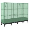 Jardinière de jardin avec couverture de serre et roues 4 pc PP 636169636169