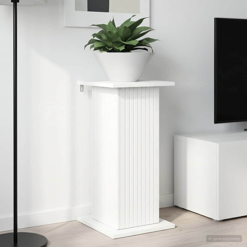 Support de Plante Blanc 30,5 x 30 x 60,5 cm Bois d'ingénierie 636172636172