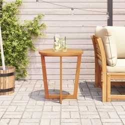 Table d'appoint de jardin ronde Ø70x75 cm en bois massif d'acacia 636177636177