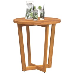 Table d'appoint de jardin ronde Ø70x75 cm en bois massif d'acacia 636177636177