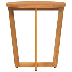 Table d'appoint de jardin ronde Ø70x75 cm en bois massif d'acacia 636177636177