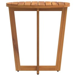 Table d'appoint de jardin ronde Ø70x75 cm en bois massif d'acacia 636177636177
