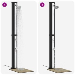 Douche solaire avec pommeau de douche et robinet 40 l 636179636179