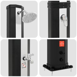 Douche solaire avec pommeau de douche et robinet 40 l 636179636179
