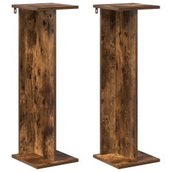 Support de Plante 2 pcs Chêne Fumé 25 x 25,5 x 80,5 cm 636184636184