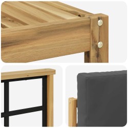 Ensemble de canapés d'extérieur 5 pcs Blanc et anthracite 636192636192