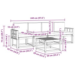 Ensemble de canapés d'extérieur 5 pcs Blanc et anthracite 636192636192