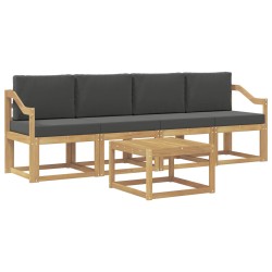 Ensemble de canapés d'extérieur 5 pcs Blanc et anthracite 636194636194