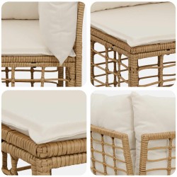 Ensemble de canapés d'extérieur Naturel Polyester 636197636197