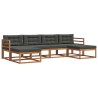 Ensemble de canapés d'extérieur 6 pcs Naturel et Anthracite 636198636198