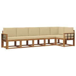 Ensemble de canapés d'extérieur 6 pcs Naturel et Beige 636201636201
