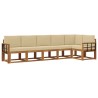Ensemble de canapés d'extérieur 6 pcs Naturel et Beige 636201636201