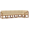 Ensemble de canapés d'extérieur 6 pcs Naturel et Beige 636202636202