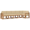 Ensemble de canapés d'extérieur 6 pcs Naturel et Beige 636203636203