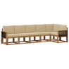 Ensemble de canapés d'extérieur 6 pcs Naturel et Beige 636204636204