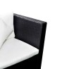Salon de jardin 4 pcs avec coussins Résine tressée Noir 636205636205