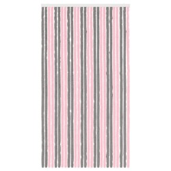 Rideau anti-insectes en chenille Gris Argent et Rose 636206636206