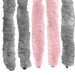 Rideau anti-insectes en chenille Gris Argent et Rose 636206636206
