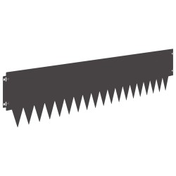 Bordure de Pelouse 10 pcs 103 x 25 cm métal Noir 636207636207
