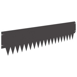 Bordure de Pelouse 10 pcs 103 x 25 cm métal Noir 636207636207