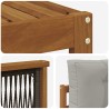Ensemble de canapés d'extérieur 5 pcs Naturel et Gris clair 636212636212