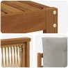 Ensemble de canapés d'extérieur 5 pcs Naturel et Gris clair 636219636219