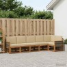 Ensemble de canapés d'extérieur 6 pcs Naturel et Beige 636222636222