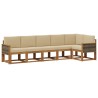 Ensemble de canapés d'extérieur 6 pcs Naturel et Beige 636222636222