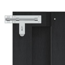 Porte de Jardin 100 x 60 cm WPC et Aluminium Noir 636225636225