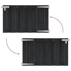Porte de Jardin 100 x 60 cm WPC et Aluminium Noir 636225636225
