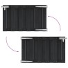 Porte de Jardin 100 x 60 cm WPC et Aluminium Noir 636225636225