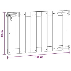 Porte de Jardin 100 x 60 cm WPC et Aluminium Noir 636225636225