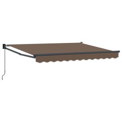 Auvent rétractable Taupe 4,5 × 3 m 100% Polyester et Aluminium 636226636226