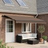 Auvent rétractable Taupe 400 × 300 cm Polyester et Aluminium 636227636227