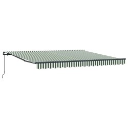 Auvent rétractable Vert et blanc 400 × 300 cm 636229636229