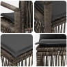 Ensemble de canapé de jardin 7 pcs Gris polyrotin 636230636230