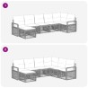 Ensemble de canapé de jardin 7 pcs Gris polyrotin 636230636230
