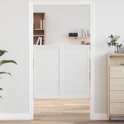 Portes battantes 2 pcs Blanc Bois de pin massif 636232636232