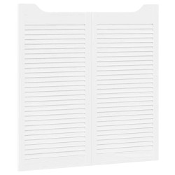 Portes battantes 2 pcs Blanc Bois de pin massif 636232636232