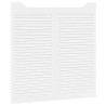 Portes battantes 2 pcs Blanc Bois de pin massif 636232636232