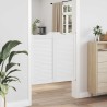 Portes battantes 2 pcs Blanc Bois de pin massif 636232636232