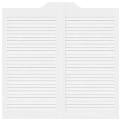 Portes battantes 2 pcs Blanc Bois de pin massif 636232636232