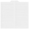 Portes battantes 2 pcs Blanc Bois de pin massif 636232636232