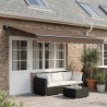 Auvent rétractable Taupe 4,5 × 3 m Polyester et métal 636237636237