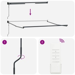 Auvent rétractable Taupe 4,5 × 3 m Polyester et métal 636237636237